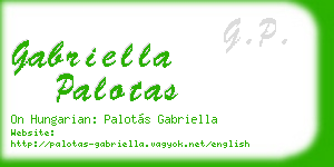gabriella palotas business card